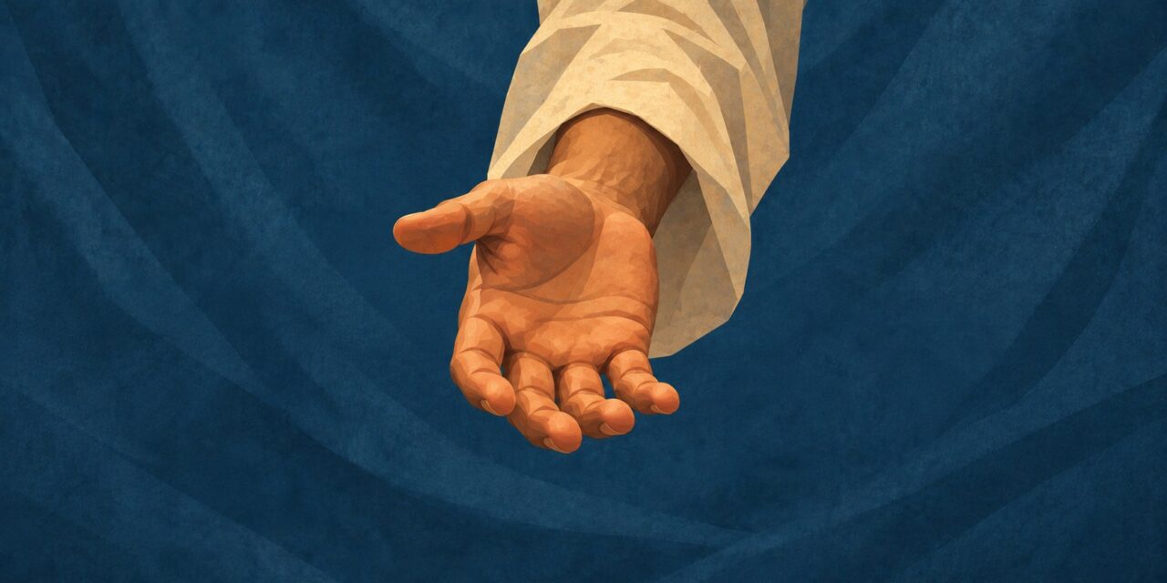 Generous God series: Jesus extending an open hand